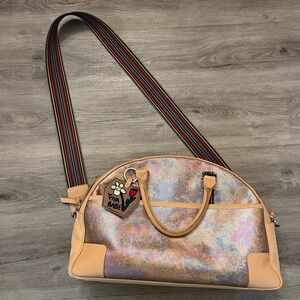 Consuela Iridescent  Bag with Tan and Multicolor Strap